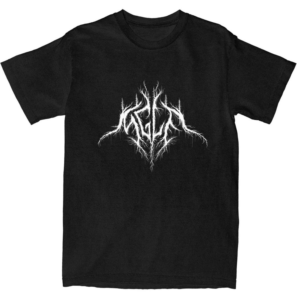 Man T-Shirt Mgla Black Metal Music Logo T Shirts Leisure Beach Tees Vintage Custom Logo 100% Cotton Tops Gift
