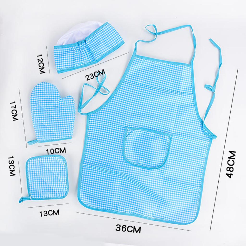 Apron And Hat Set with Oven Mitt - Culinary Play Costume