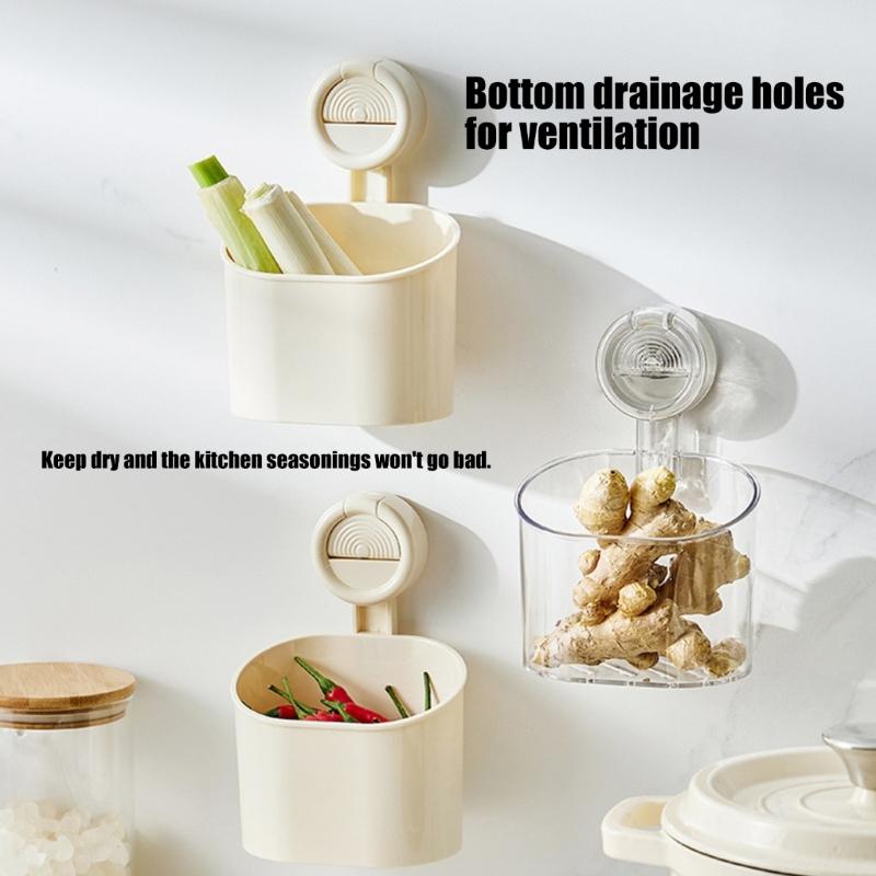 Multifunctional Adhesive Bin For Shower And Kitchen Storage Securely Holds Items Without Drilling Modern Simple Style