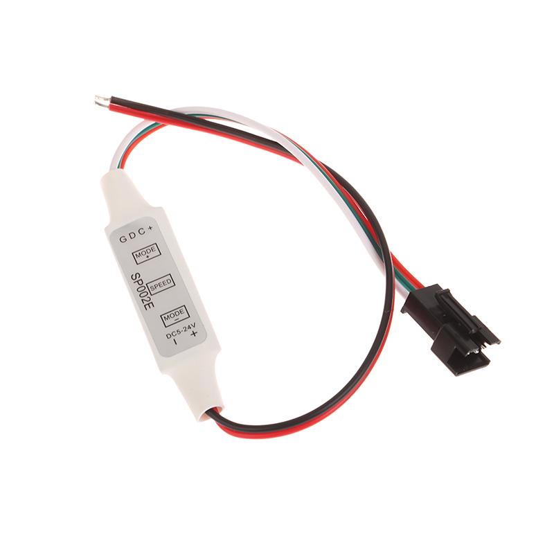 

Мини-контроллер Ws2812B Ws2811 для светодиодной ленты Pixel LED Light Usb 3 Key Ws2812 Светодиодная лента Sp621E Music Bluetooth App Dc5V-24V 3 Keys Controller