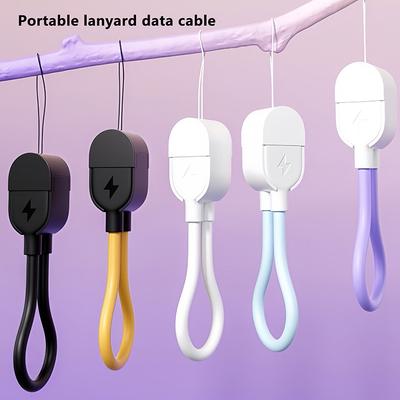 Cabo Type-C de Carregamento Rápido Cordão de Chaveiro Curto Usb-C para Dados para Lightning para iPhone para Celular Android Acessórios para Tablet