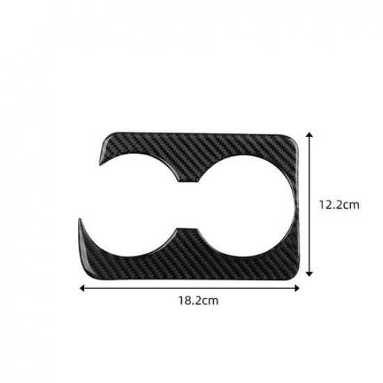 Carbon Fiber Armrest Water Cup Holder Panel Cover Trim For Mazda RX-8 2004-2008