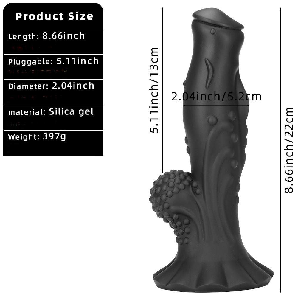 Realistic Dildo with Anal Plug - Dual-Purpose Silicone Penis Toy for Women, Stretching Butt Plug & G-Spot Stimulator, Adult Sex Toy