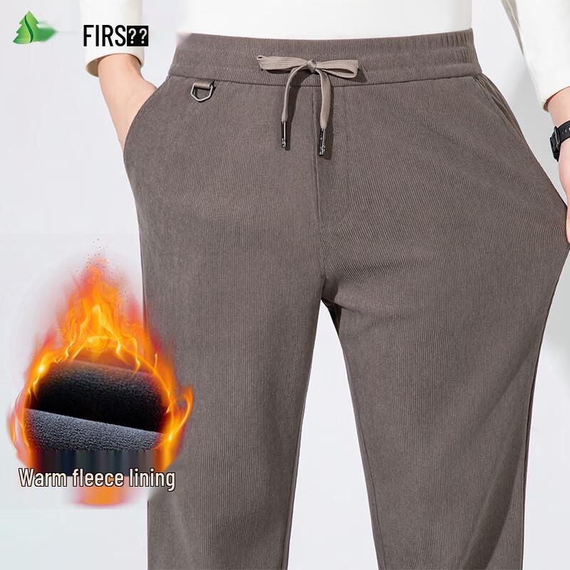 Shanshan Men's Winter Warm Fleece-Lined Casual Pants