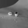 S925 Silver Asymmetric Cute Space Astronaut Planet Opal Stud Earrings For Women Silver Color Lovely Simple Ear Piercing Jewelry