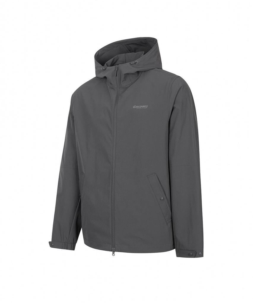 Discovery Expedition Men'S Freshvent Lightweight Woven Training Hooded Jacket (D.Grey)