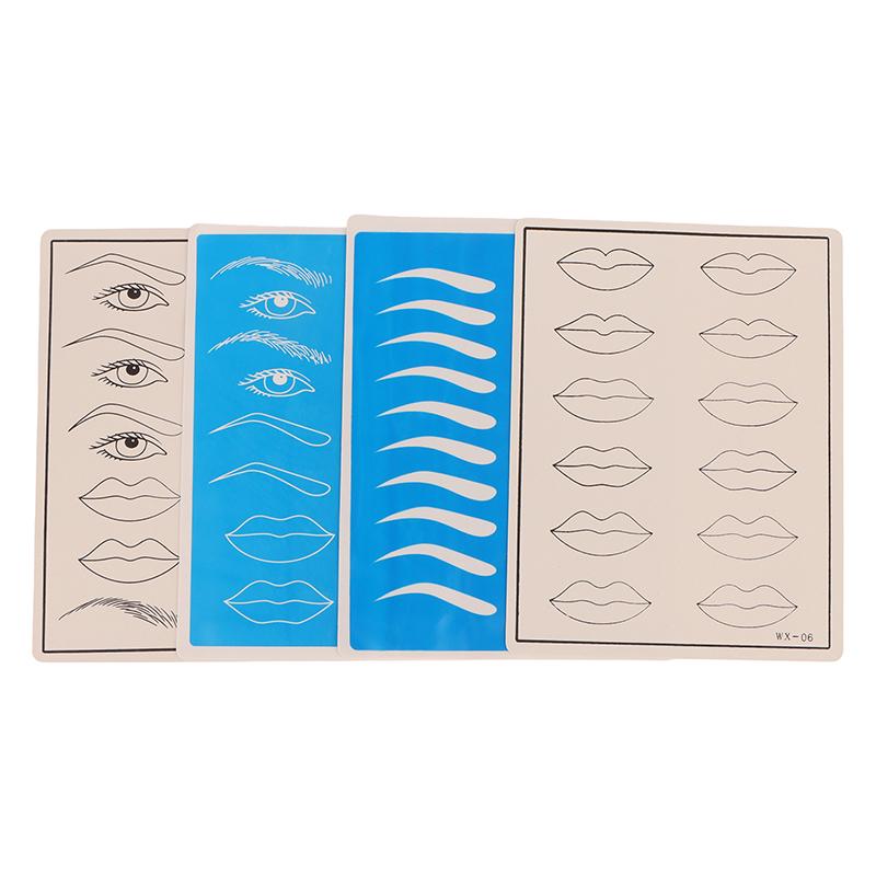 3D Silicone Permanent Makeup Tattoo Training Practice Fake Skin Blank Eye Lips Face For Microblading Tattoo Machine