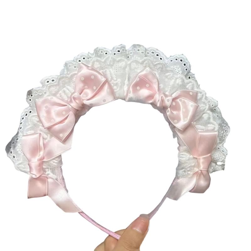 Japanese Style Lace Hair Accessory With Large Butterfly Bows Harajuku Fashion Headpiece Perfect For Summer Outfits