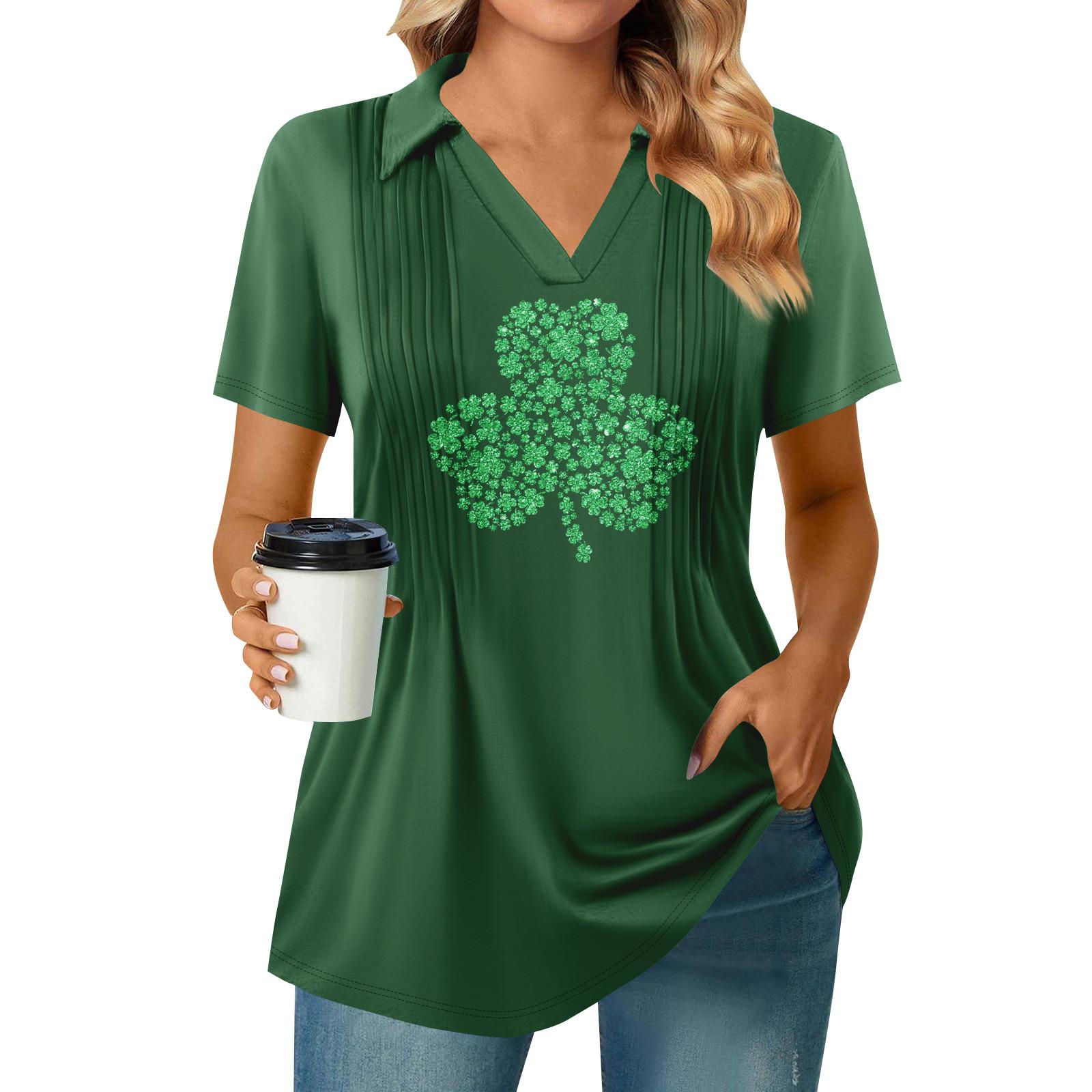 

Жіноча плісирована футболка з V-подібним вирізом і короткими рукавами з принтом Соняшник XXL