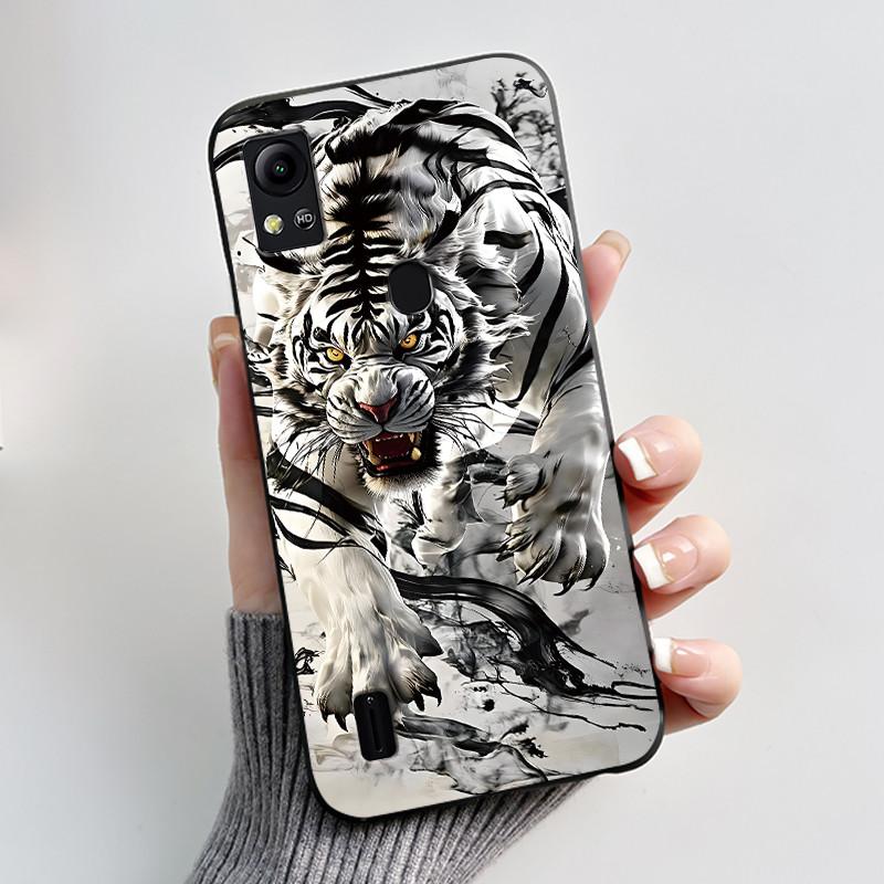 For Cricket Icon 5 Case AT&T Motivate 4 (SL112A/SL112C) Back Cover Luxury Cute Love Rabbit Funny Black Soft Silicone Phone Case