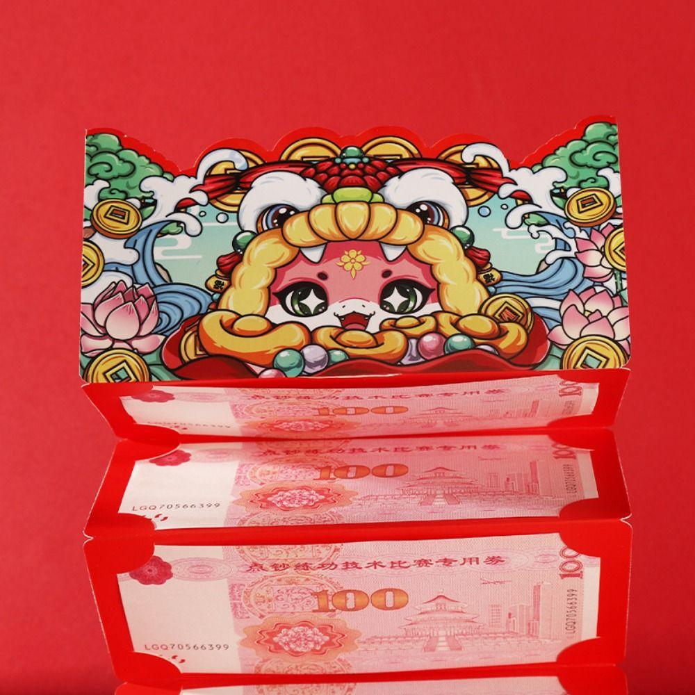 DIY Packing 2025 New Year Packet Fodable Red Pocket Folding Red Envelope Spring Festival
