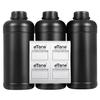1L Black Round Leak-proof Chemical Bottle for Darkroom Developer, Fixer, Stop Bath with Labels