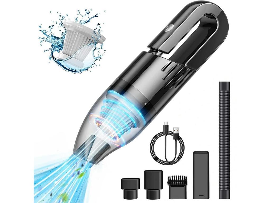 Cordless Handheld Vacuum 6500Pa, Portable Car Vacuum Cleaner with Multi-Nozzles