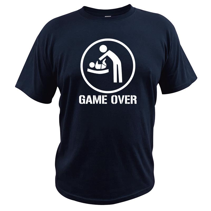 Eu Size 100 Cotton To Be Best Dad Game Over Father Day Gift Meaningful Design