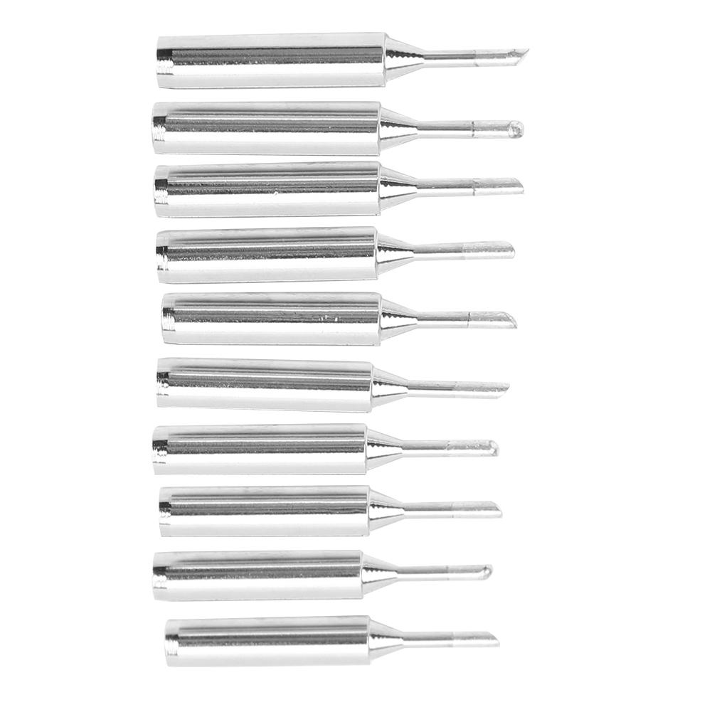 10Pcs Solder Iron Tip Brass Internal Heating  Free Soldering Iron Conical Tip