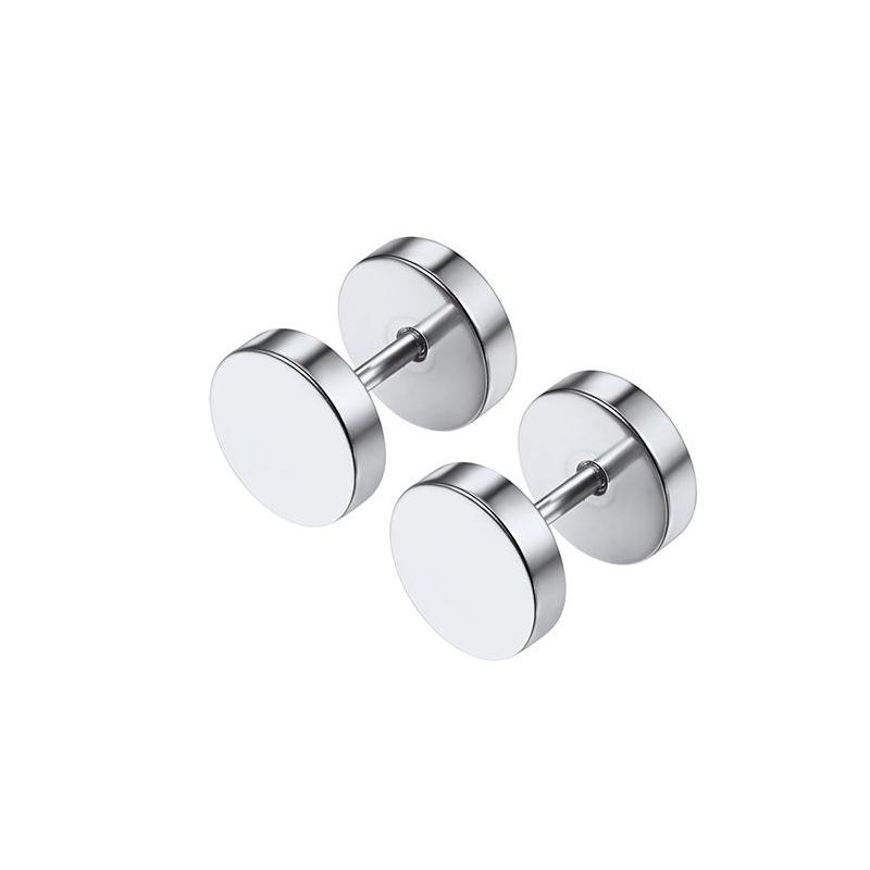 1 Pair Different Types Shape Unisex Silver Color Stainless Steel Piercing Earring For Women Men Punk Gothic Barbell Earring