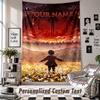 Nástěnná tapisérie s vlastním jménem a textem, Dekorační tapisérie Attack on Titan do ložnice