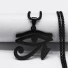 Collane con Catena Occhi Egizi in Acciaio Inossidabile Uomo Statement Mitologia Occhio di Ra Horus Simbolo Collana Gioielli bijoux femme N4540