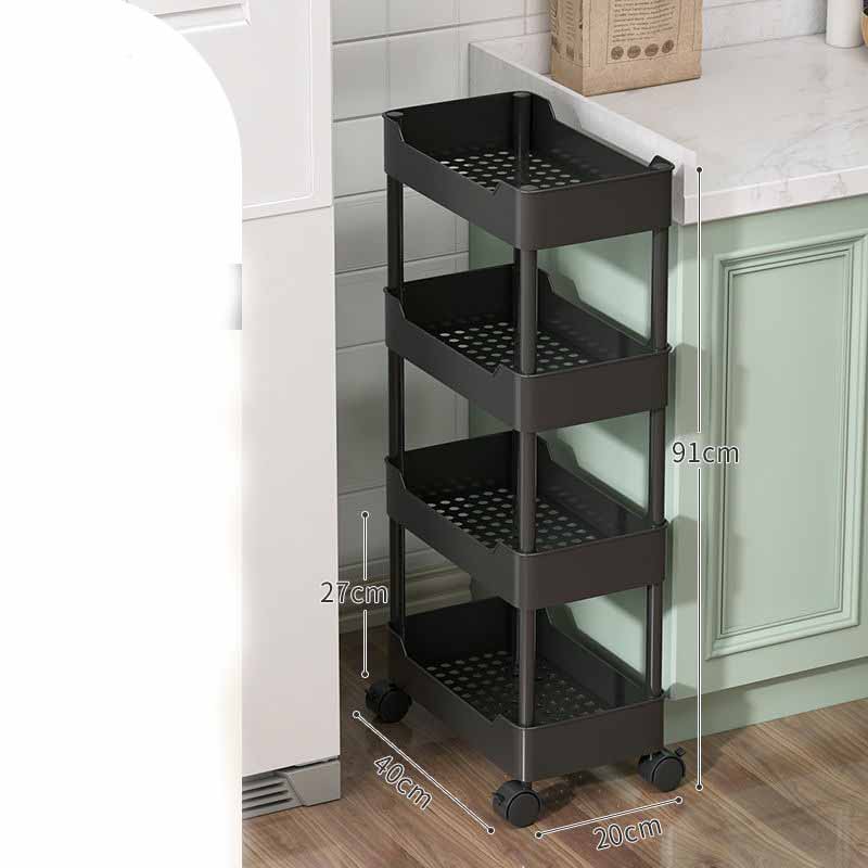Mobile Storage Shelf Interspace Gap Shelf Kitchen Storage Shelf Bathroom Storage Rack Fridge Side Seam Finishing Rack