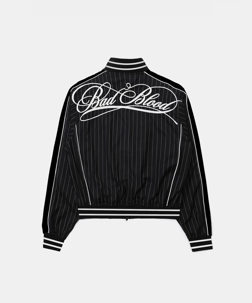 Badblood Dark Classic Pinstripe Track Jacket - Black