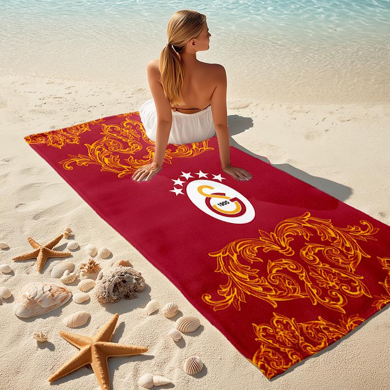 1 pièce Équipe de Football (2) Serviette de plage, Confortable et épaisse, et Serviette de natation/bain/pique-nique/camping, Convient aux plages en bord de mer