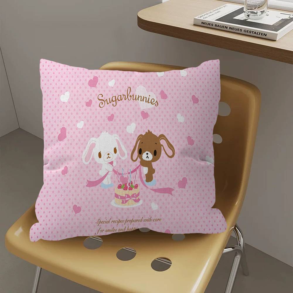 Cartoon Niedliche S-Sugarbunnies Kissenbezug Kissenhülle Deko Kissenbezug Bedruckter Kissenbezug für Sofa
