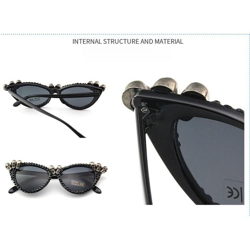 Trendy New Diamond-Encrusted Skull Sunglasses Fashionable Adult Decorative Sunglasses Party And Holiday Decorative Sunglasses