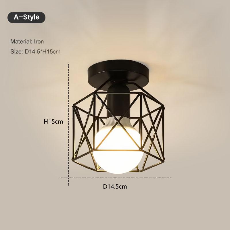 

Интерьерные ретро E27 потолочные светильники для спальни, гостиной, коридора, винтажные потолочные светильники для балкона, фойе, AC85-265V