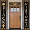1 Pair Hanging Banner Black History Fist Geometric Pattern 12x70.8in Polyester