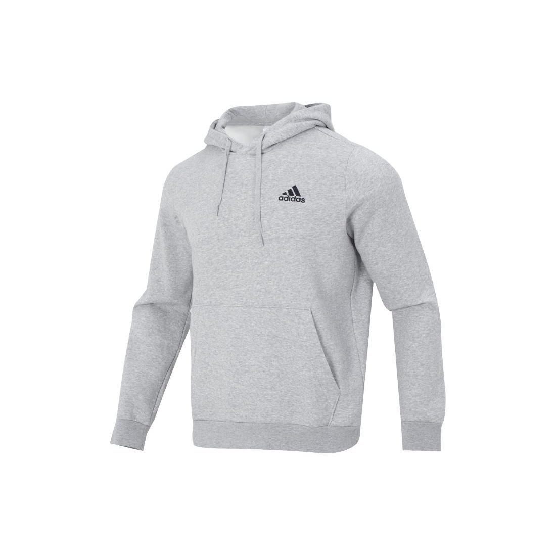 adidas Fleece Logo Hoodie Grey Men s H12213 S