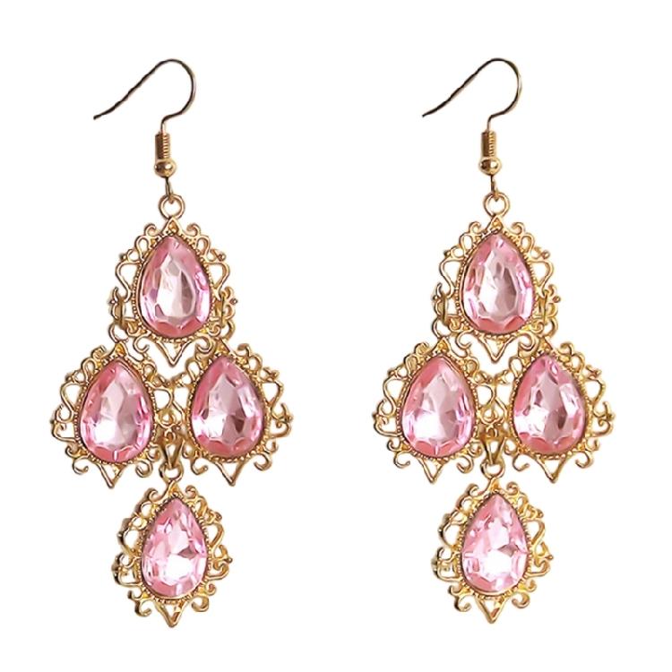 Pair of Drop Earrings in Vibrant Color Dangle Styles Alloy for Sensitive Skin