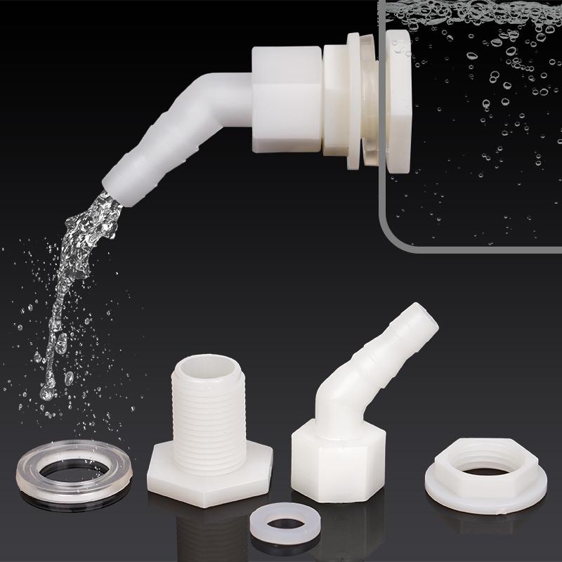 2Pcs Water Tank Hose Outlet Inlet Plastic Connector Poultry Pet Farming Chicken Rabbit Drinker Barbed Pagoda Joint Coupling