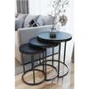 3-piece Luxury Nesting Coffee Table Black Black