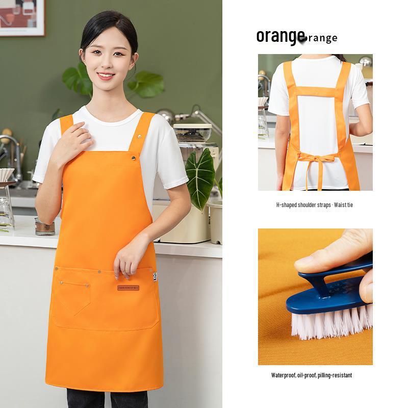 Strappy Waterproof Catering Waist Apron with Logo & Embroidery