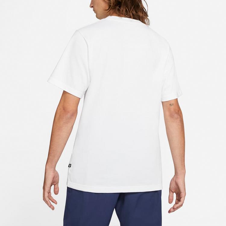Nike SB X Carpet Company Co-Branded Printed Short Sleeve Sport Tee Asian Edition Men Tops White DC0728-100