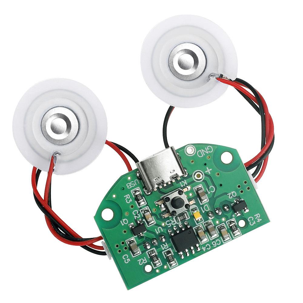 Type-C USB 5V 20mm 1.5-3W Ultrasonic Atomizing Humidifier Module DIY Moisturizing Transducer Mist Maker Atomize Rubber Gasket Ki