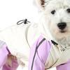 Dog Raincoat Waterproof Puppy Onesie Hooded Pet Rain Jacket Full Costume Wrap Poncho Reflective Strips Small Medium Pet Clothes