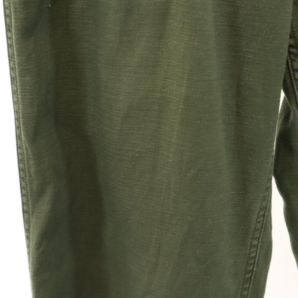 US ARMY 70s vintage Cotton Satin Baker Pants W28 khaki Military DSA Men's Used