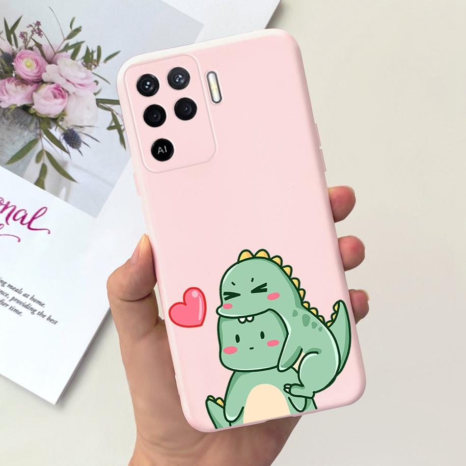 For OPPO A74 A94 Case CHP2219 CPH2203 Phone Cover Cute Duck Dinosaur Slim Matte Funda For OPPO A74 A 94 5G OPPOA74 CPH2197 Coque