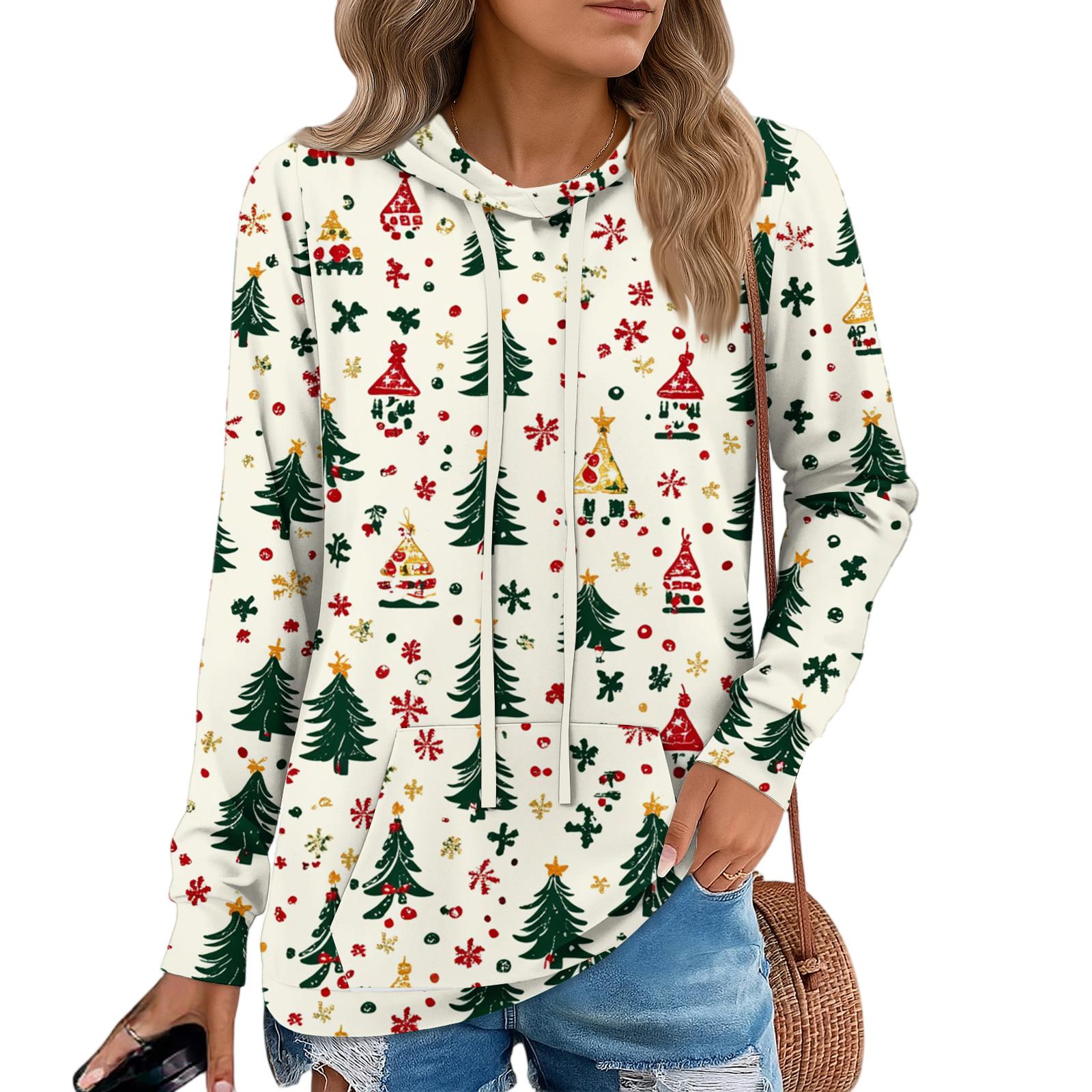 

Womens Pullover Hoodies Teen Girls Fashion Hooded Sweatshirt Womans Fall Tunic Top XXL