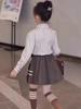 Girls' Pleated Skirt JK Uniform Set - 2025 Fashionable Academy Style for Spring & Autumn