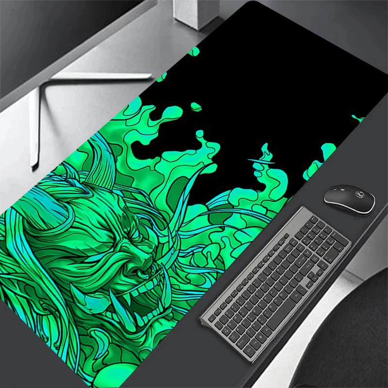 Ghost Face Anime Mouse Pad Japanese Game Devil Black Deskmat Computer Keyboard Mousepad XXL Computer Gamer Laptop ghost head mat