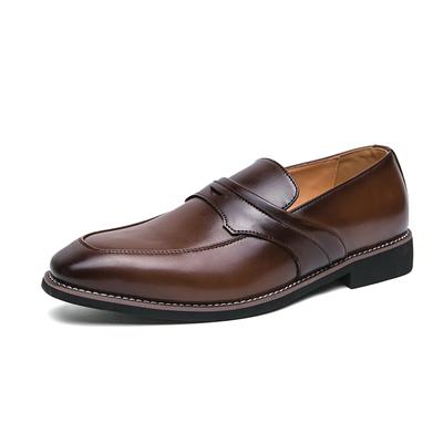 Nowe brązowe mokasyny męskie Kwadratowy nosek Wsuwane Jednolite czarne niebieskie Buty biznesowo-casualowe Ręcznie robione Męskie buty wizytowe Rozmiar męski 38-48