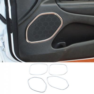 4x Cubierta Decorativa de Marco de Altavoz de Puerta de Coche Moldura Para Jeep Grand Cherokee 2011+ Cromado