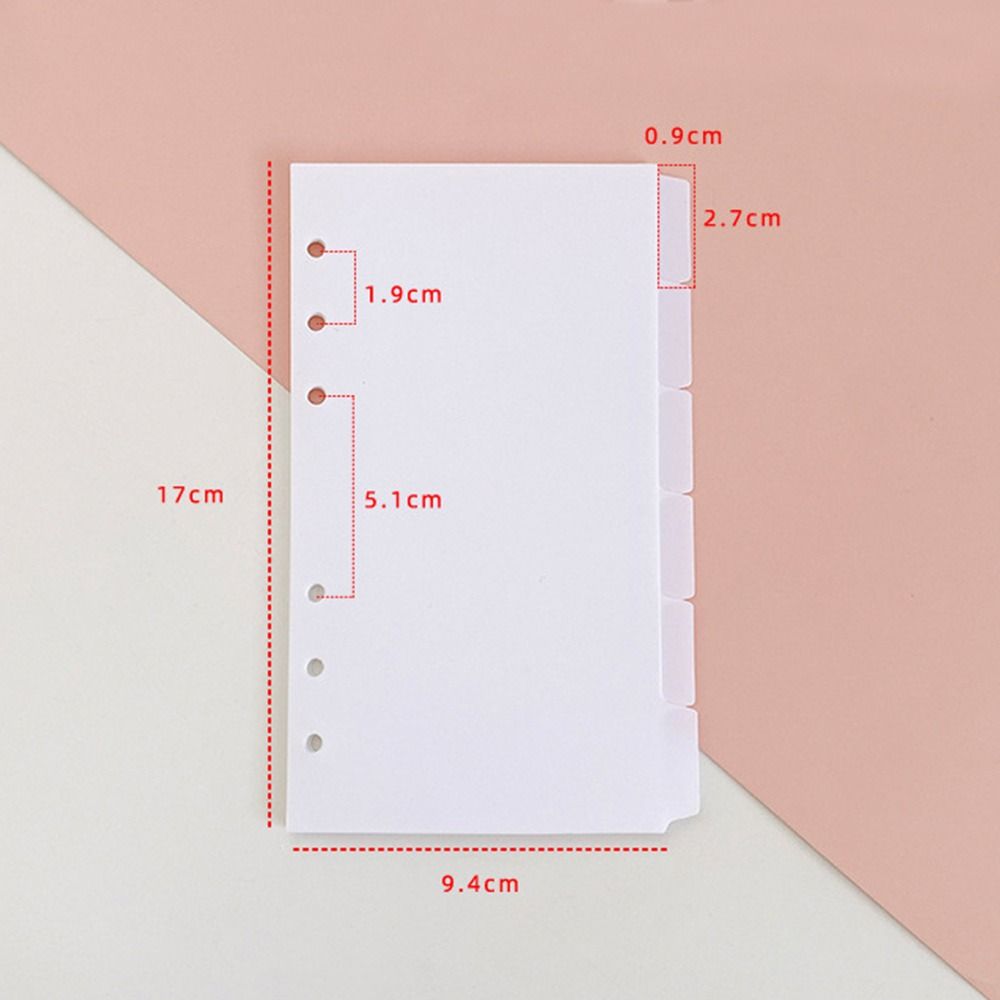 A5 A6 Page Classification Separator Page Notebook Loose-leaf Book Partition Accessories
