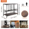 Armario Bar Industrial de 40 Pulgadas, Mesa de Vinos para Licores y Copas, Aparador Buffet con Soporte para Copas y Botellero, Madera Rústica Independiente