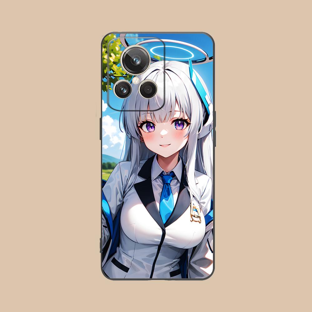 Blue Archive Ushio Noa Phone Case for Realme 15 14 13 12 11 10 9 Pro Plus T i Lite 5G Colorful Printing Cover Pretty Smartphone