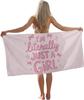Pink Bow Beach Towels,Pink Bowknot Ribbon Bows Pool Towels,Girly Trendy Bowknot Sand Towel Large Bath Towel Gifts for Teen Girls