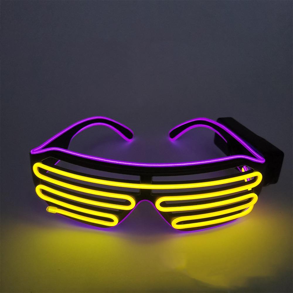 Wireless LED Glowing Glasses Double Colors Luminous Glasses Fluorescent Glasses  Club Props