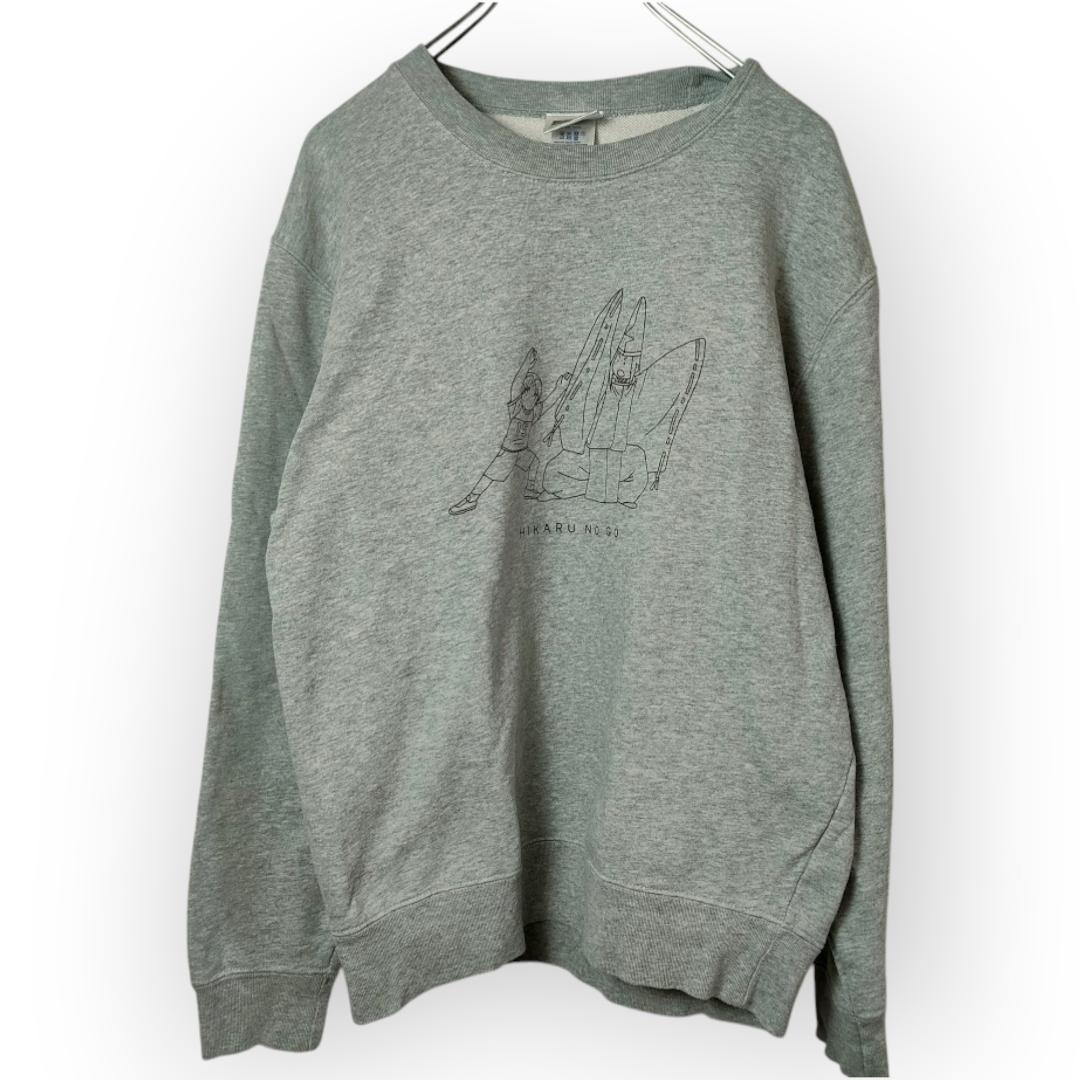 

[USED] Rare Hikaru no Go Hikaru & Sai Crew Neck Sweatshirt M Gray